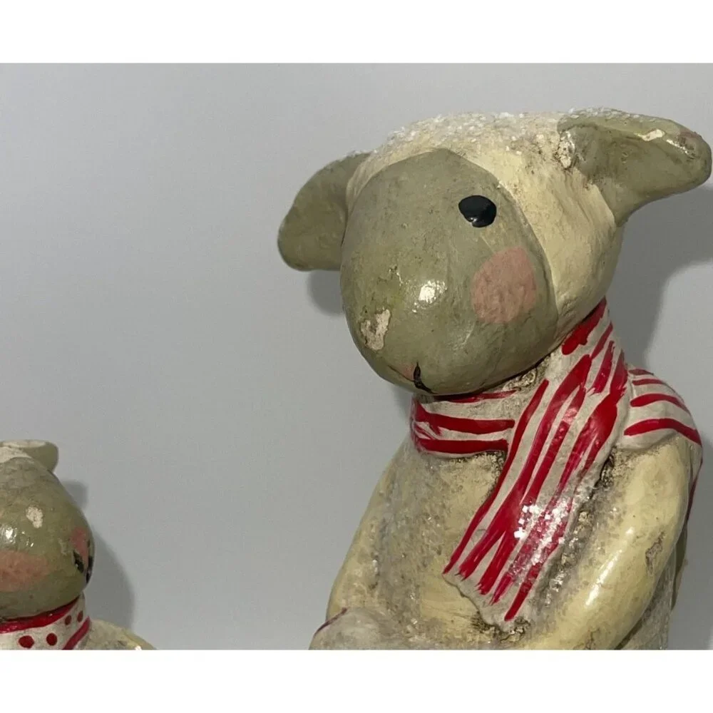 The Penny McAllister Collection Sheep Figurines Holiday Decor 2005 Midwest Desig